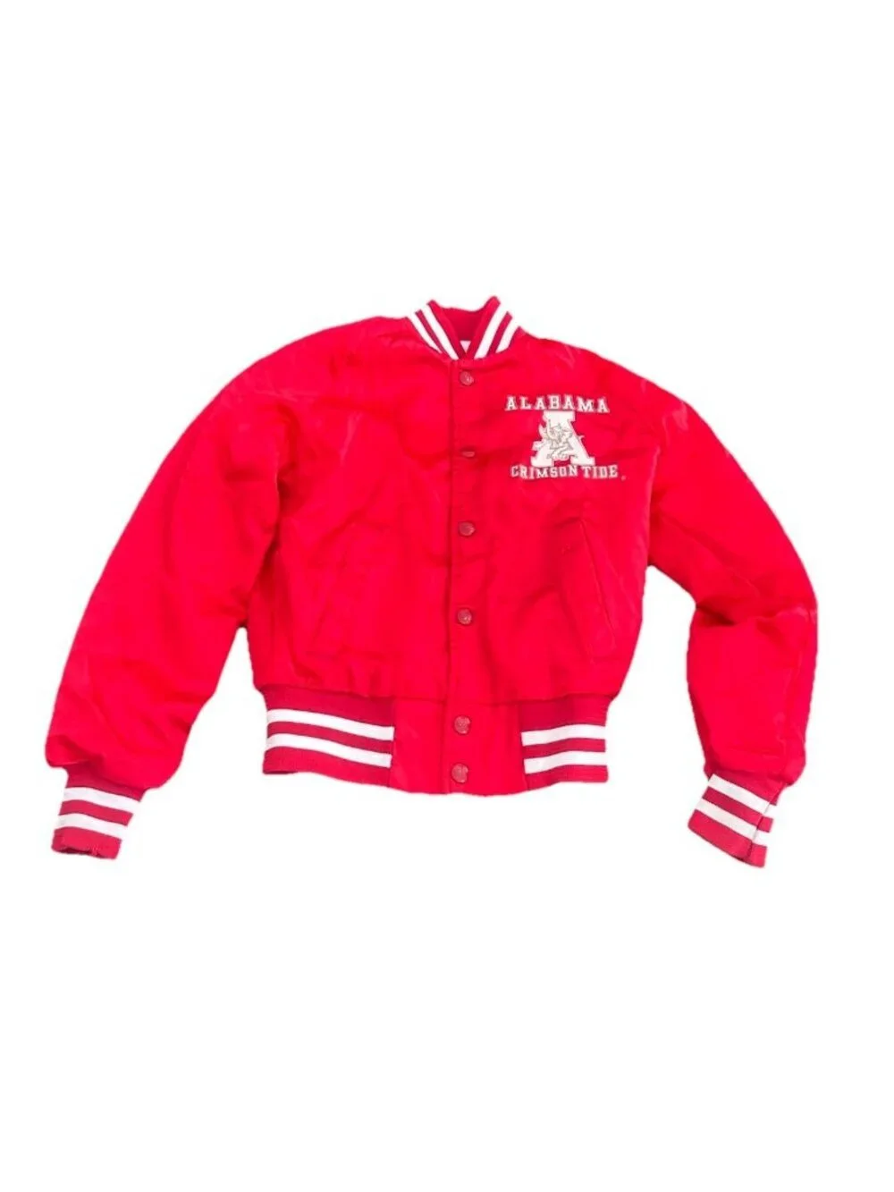 Kids Vintage University Of Alabama Chalk Line Satin Jacket Size 10/12